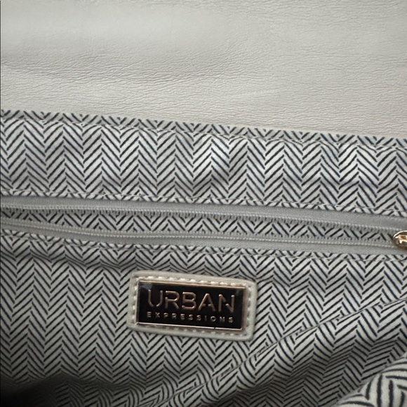 Urban Expressions Beige Faux Leather Shoulder Purse - Picture 6 of 6